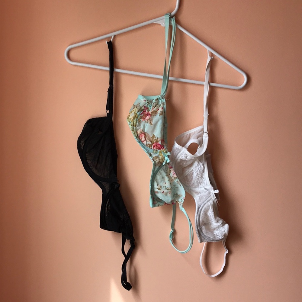 Set of Three: Underwire Sheer Bralettes